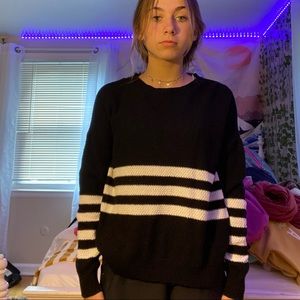Black and white sweater
